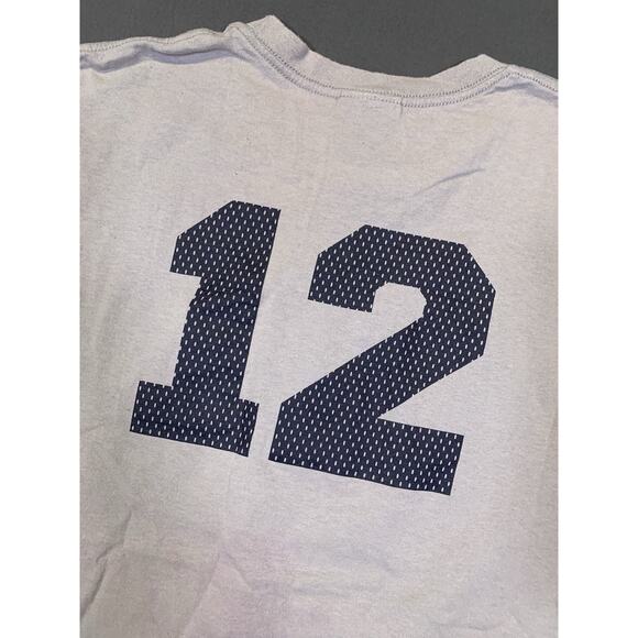 Y2K NIKE Basketball Graphic 3D Print Crewneck T-Shirt Gray Tag Large #12 - Picture 7 of 10